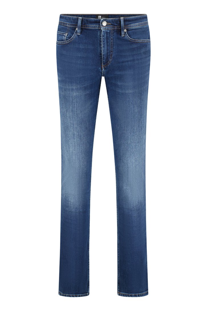 Donkerblauwe jeans - Lars - slim fit - L34 van Liberty Island Denim voor Heren