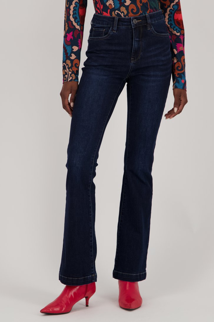 Donkerblauwe jeans met glitters - Flared fit van Geisha voor Dames