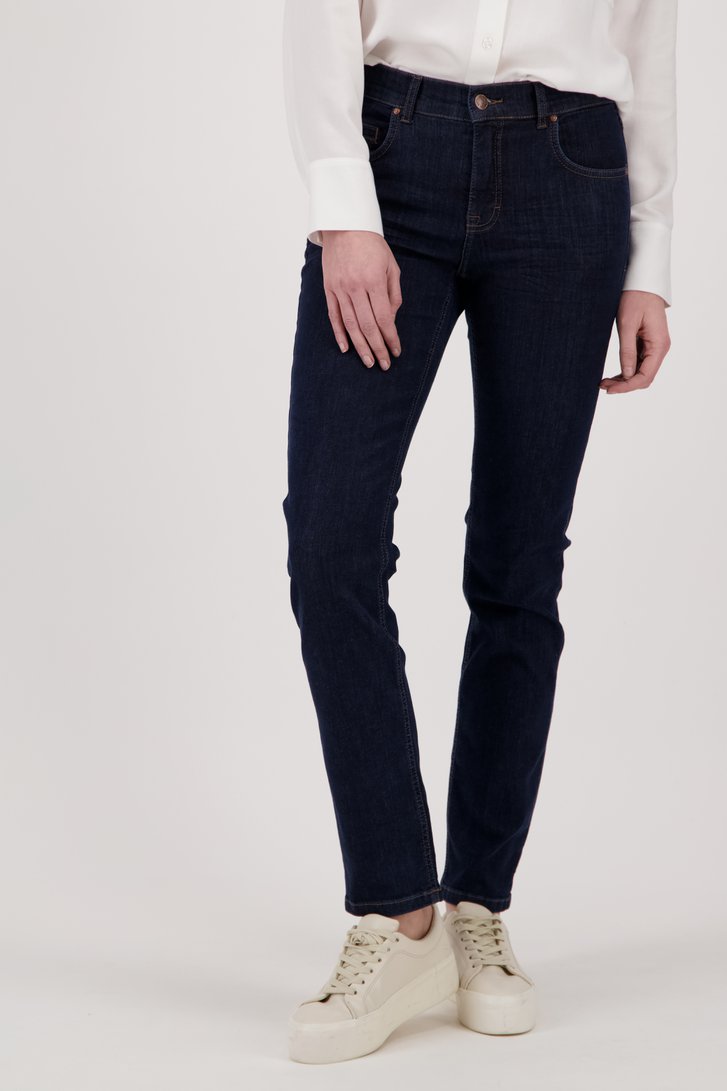 Donkerblauwe jeans - straight fit, Dames, Merk: Angels, Maat: 40