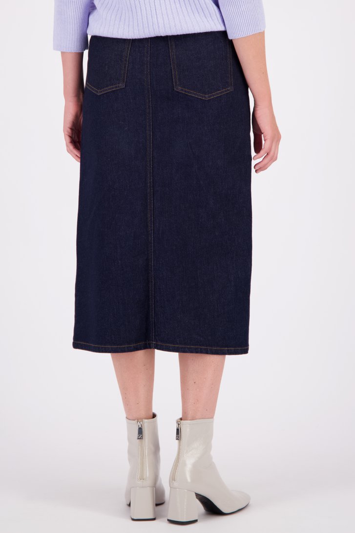 Achterkant van Donkerblauwe jeansrok door Libelle voor Dames