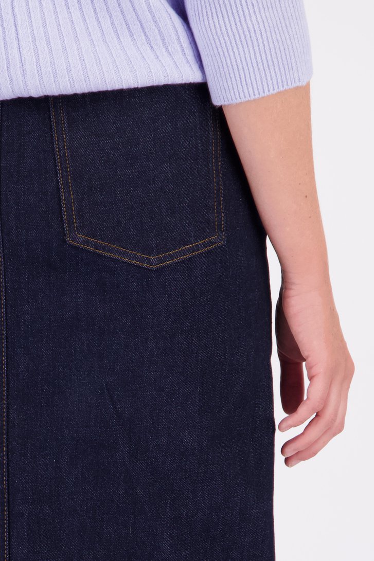 Detail van Donkerblauwe jeansrok door Libelle voor Dames