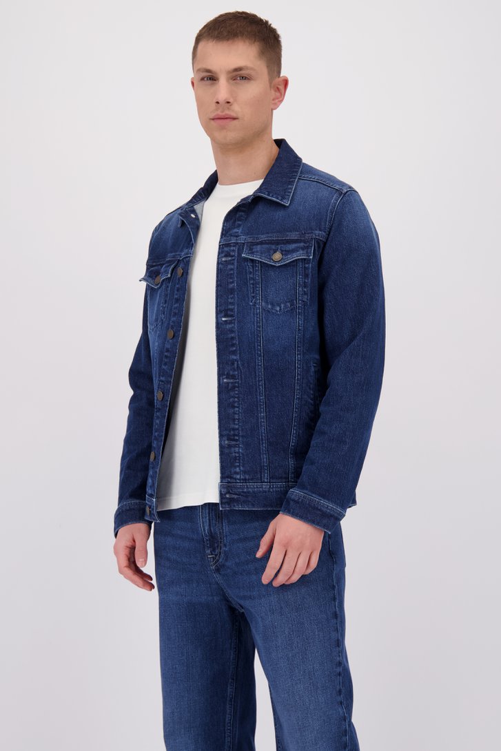 Extra foto 1 van Donkerblauwe jeansvest door Liberty Island Denim voor Heren