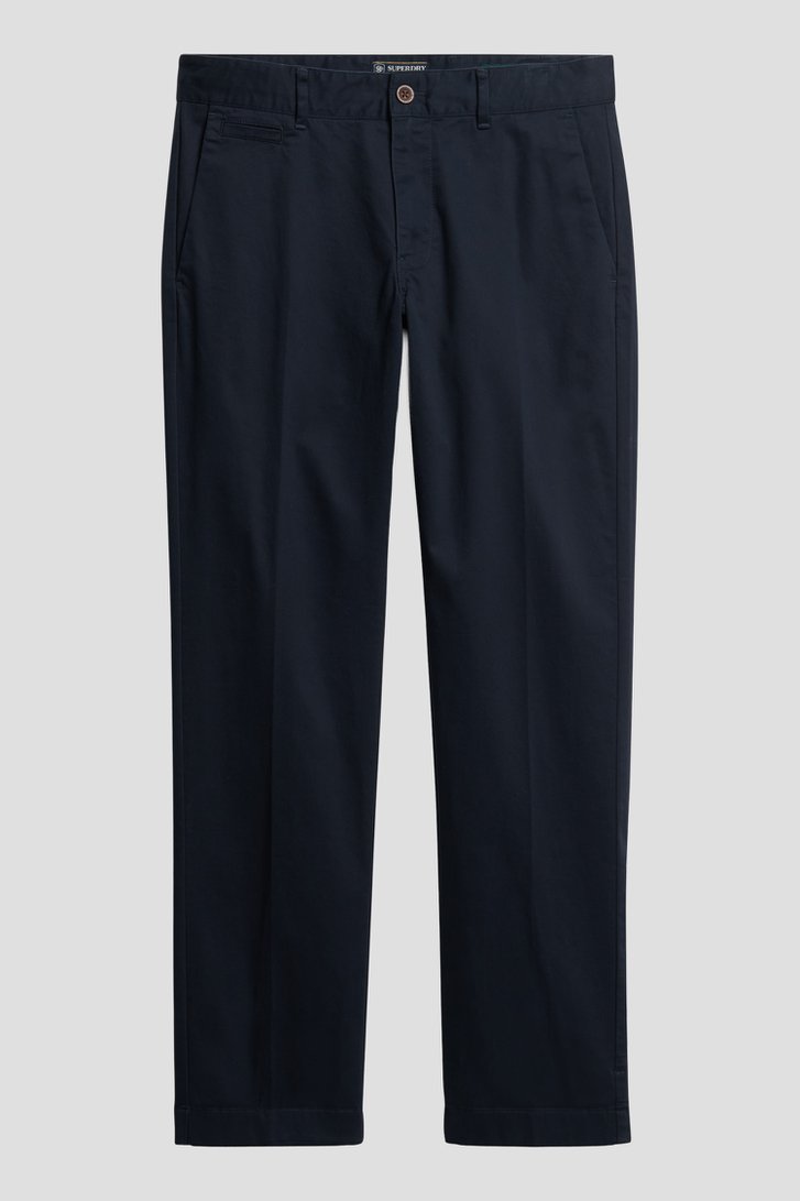 Productfoto 2 van Donkerblauwe katoenen chino - Regular fit door Superdry voor Heren