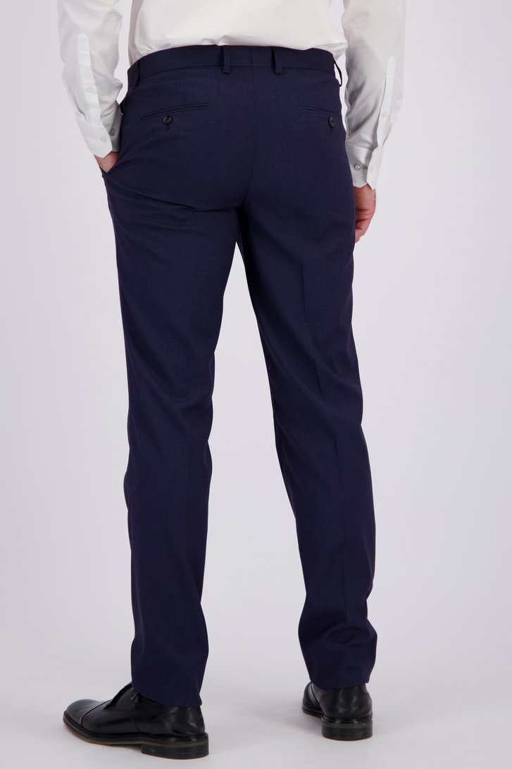 Achterkant van Donkerblauwe kostuumbroek - Regular fit - Rabelais door Dansaert Black voor Heren