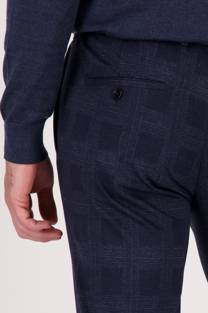 Donkerblauwe kostuumbroek - Simpson-  Slim fit van Dansaert Black voor Heren
