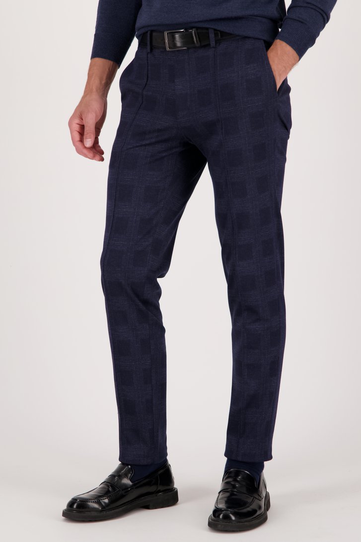 Donkerblauwe kostuumbroek - Simpson-  Slim fit van Dansaert Black voor Heren