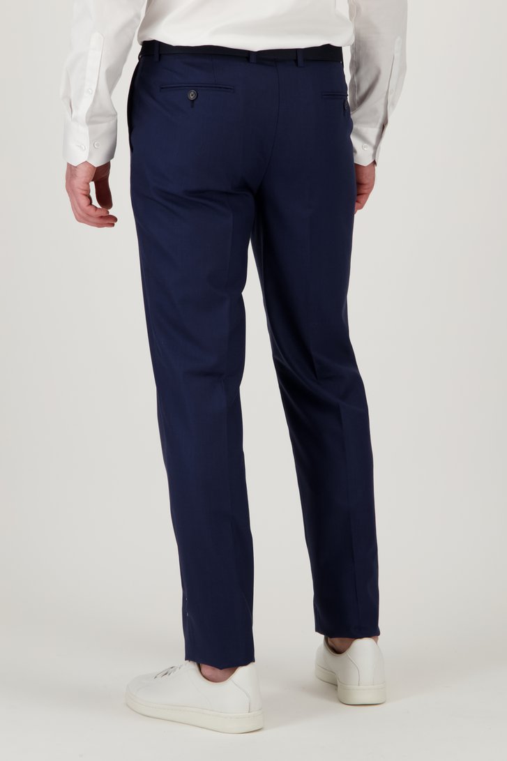 Donkerblauwe kostuumbroek - slim fit van Dansaert Black voor Heren
