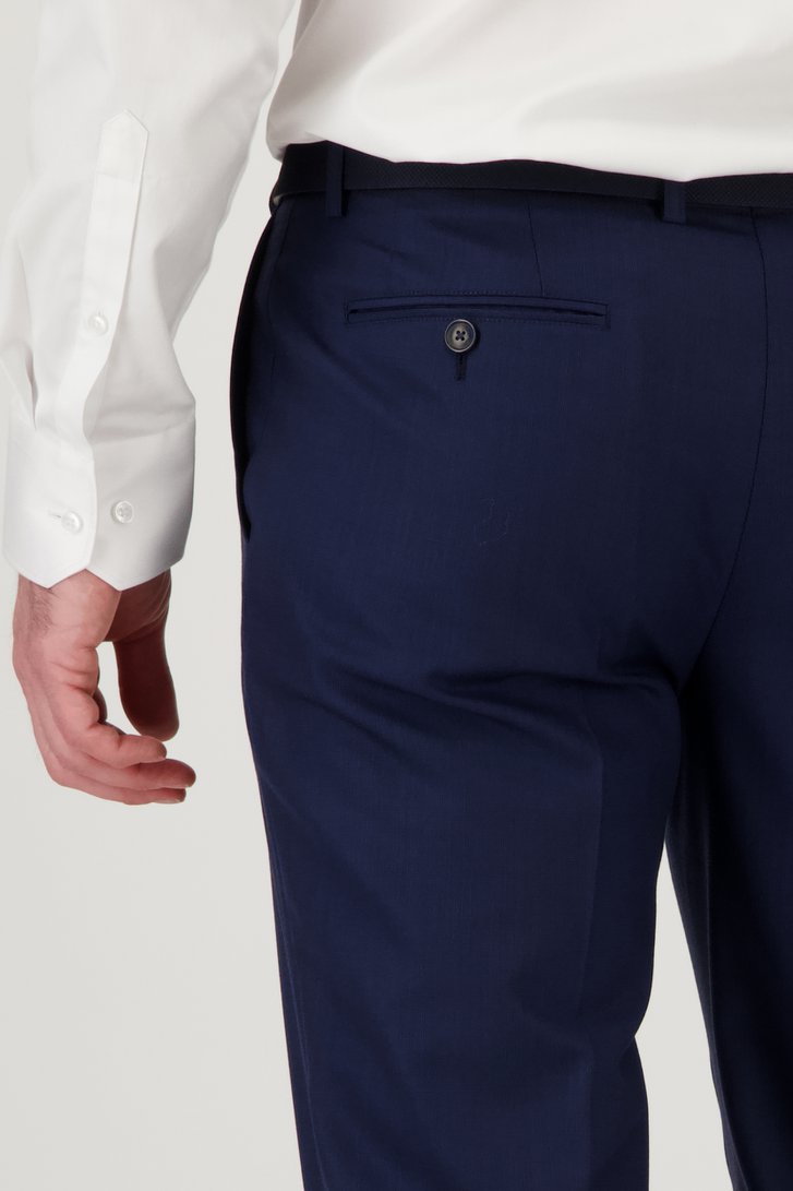 Donkerblauwe kostuumbroek - slim fit van Dansaert Black voor Heren