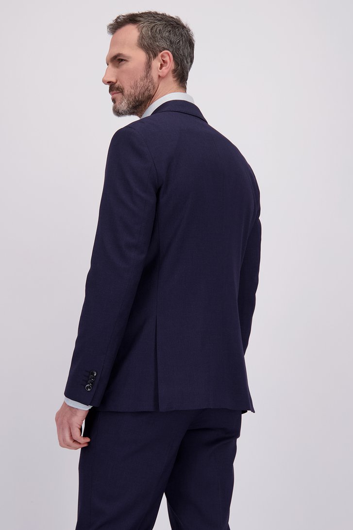 Achterkant van Donkerblauwe kostuumvest - Regular fit - Rabelais door Dansaert Black voor Heren