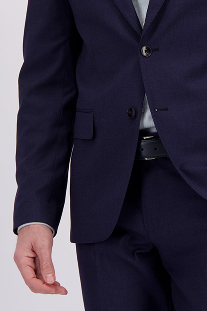 Detail van Donkerblauwe kostuumvest - Regular fit - Rabelais door Dansaert Black voor Heren