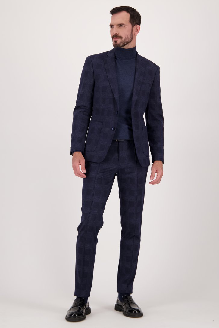 Donkerblauwe kostuumvest - Simpson - Slim fit van Dansaert Black voor Heren