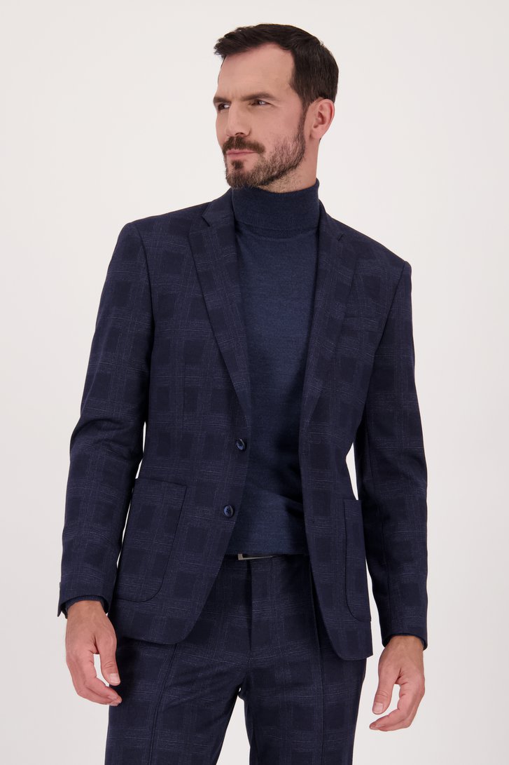 Donkerblauwe kostuumvest - Simpson - Slim fit van Dansaert Black voor Heren