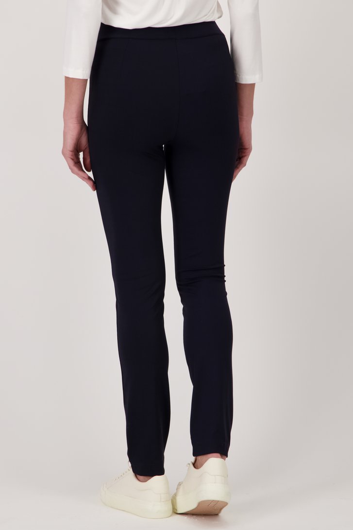 Achterkant van Donkerblauwe legging met elastische tailleband door Claude Arielle voor Dames