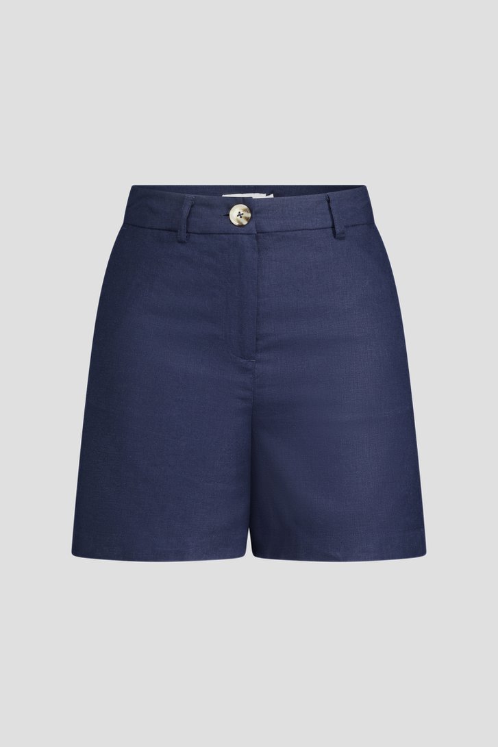 Productfoto 1 van Donkerblauwe linnen short door Liberty Island voor Dames