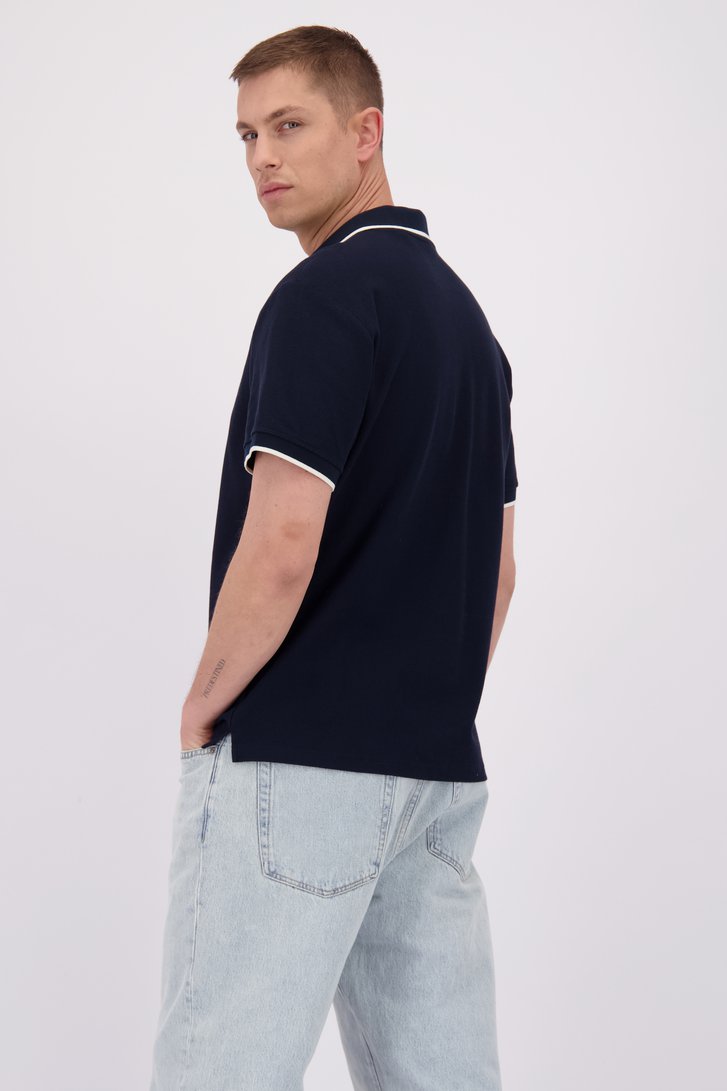 Achterkant van Donkerblauwe polo  door Only & Sons voor Heren
