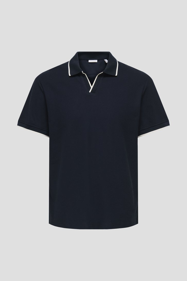 Productfoto 1 van Donkerblauwe polo  door Only & Sons voor Heren