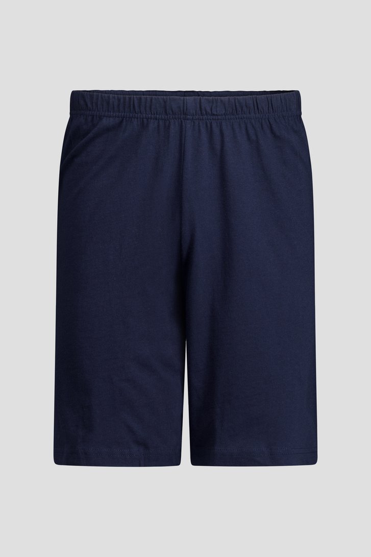 Productfoto 3 van Donkerblauwe pyjama met T-shirt en short door Liberty Island voor Heren