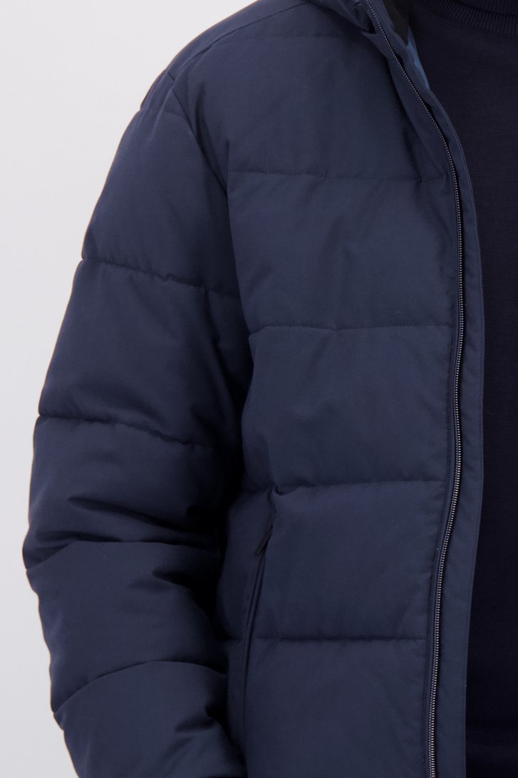 Detail van Donkerblauwe regenjas door Dansaert Blue voor Heren