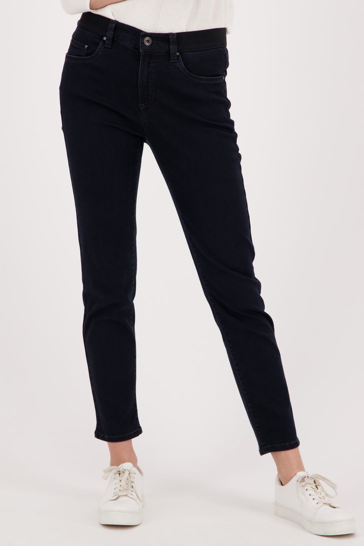 Donkerblauwe stretch jeans – slim fit van Anna Montana voor Dames