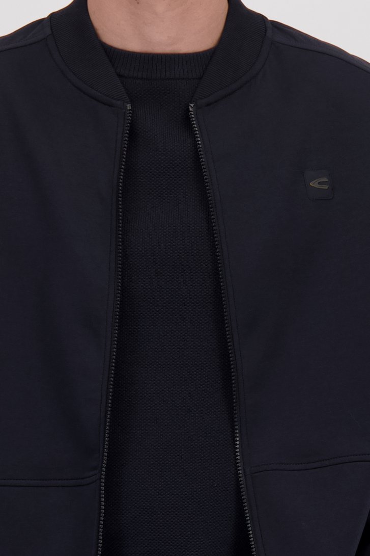 Detail van Donkerblauwe sweatervest door Camel active voor Heren