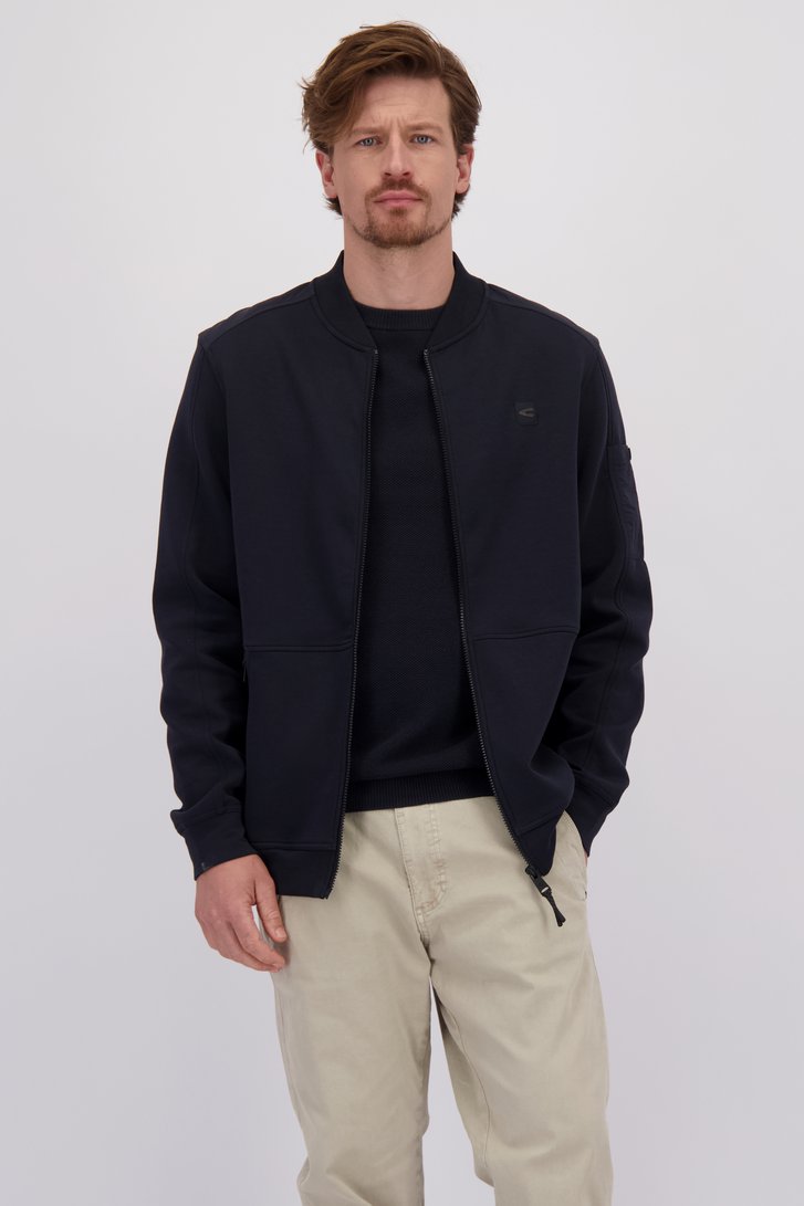 Voorkant van Donkerblauwe sweatervest door Camel active voor Heren