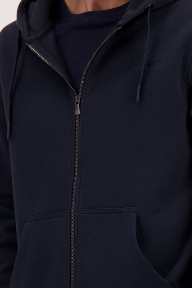 Detail van Donkerblauwe sweatervest door Ravøtt voor Heren