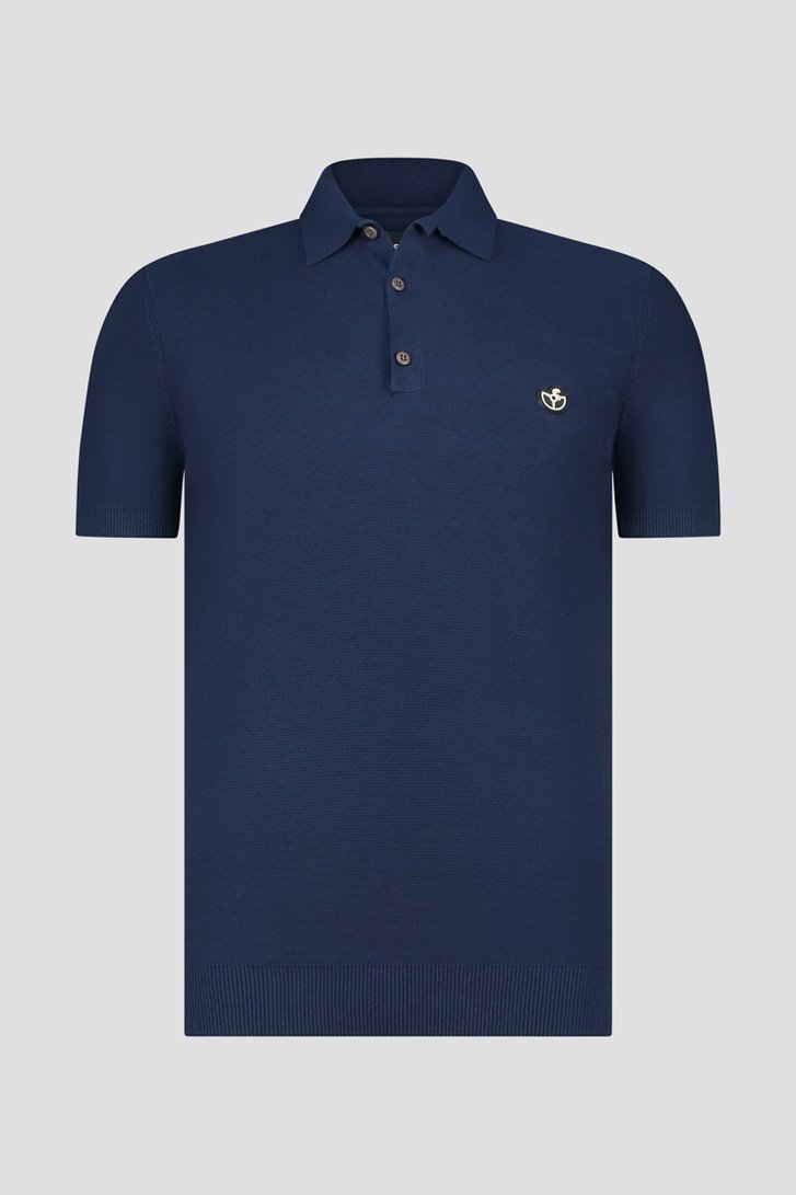 Donkerblauwe tricot polo  van Bluefields voor Heren