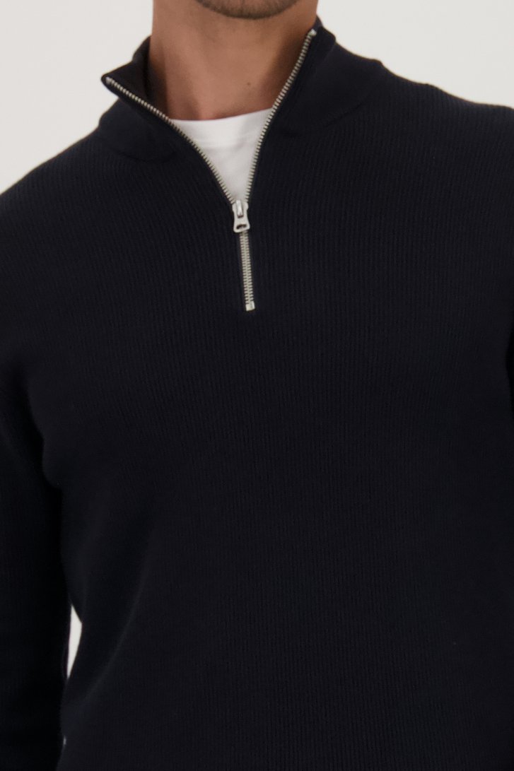 Donkerblauwe trui met hoge hals van ONLY & SONS voor Heren