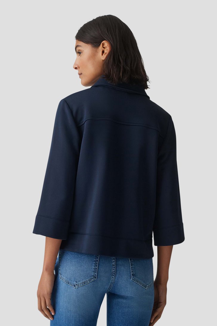Donkerblauwe trui met polokraag van Opus voor Dames