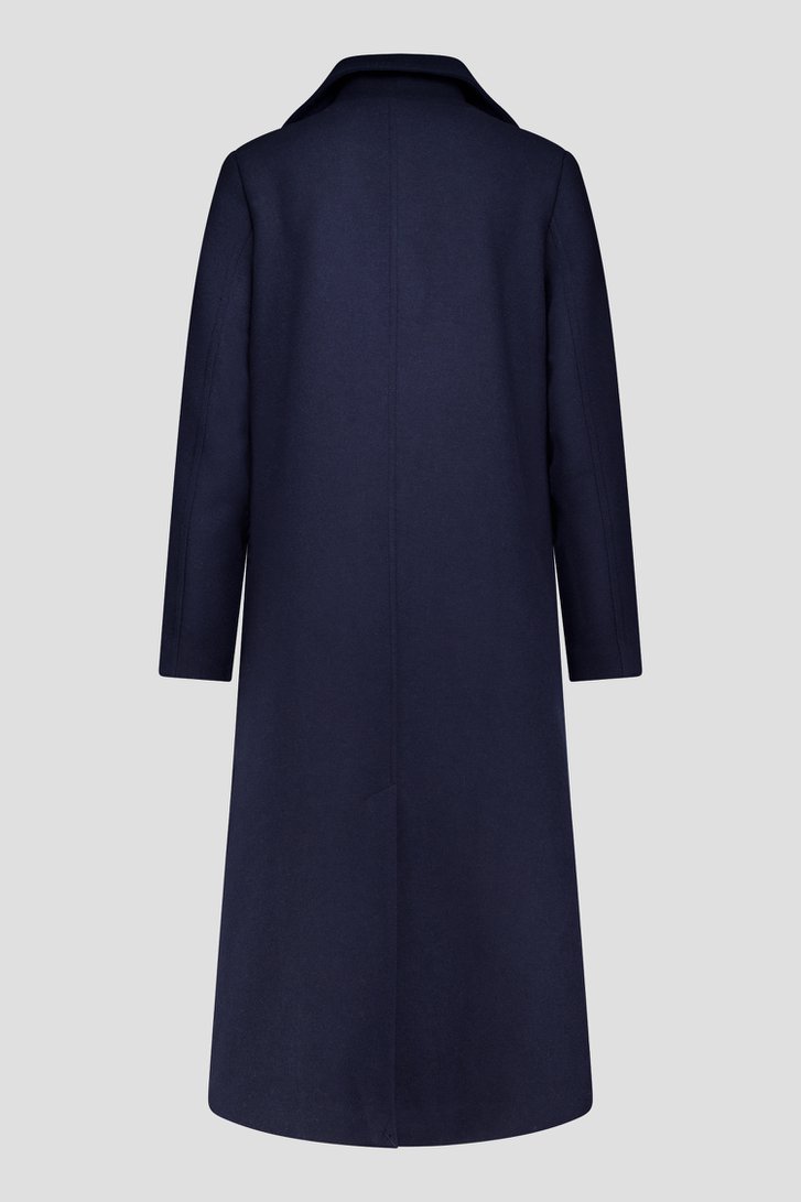 Productfoto 2 van Donkerblauwe wollen mantel door D'Auvry voor Dames