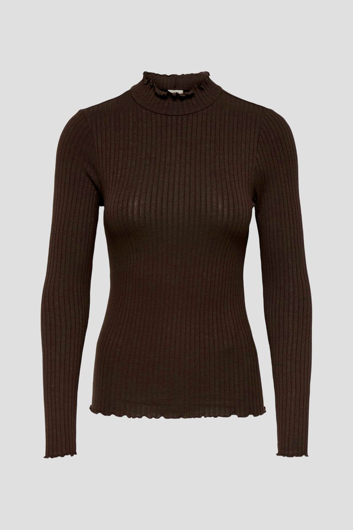 Productfoto 1 van Donkerbruin T-shirt met lange mouwen door JDY voor Dames
