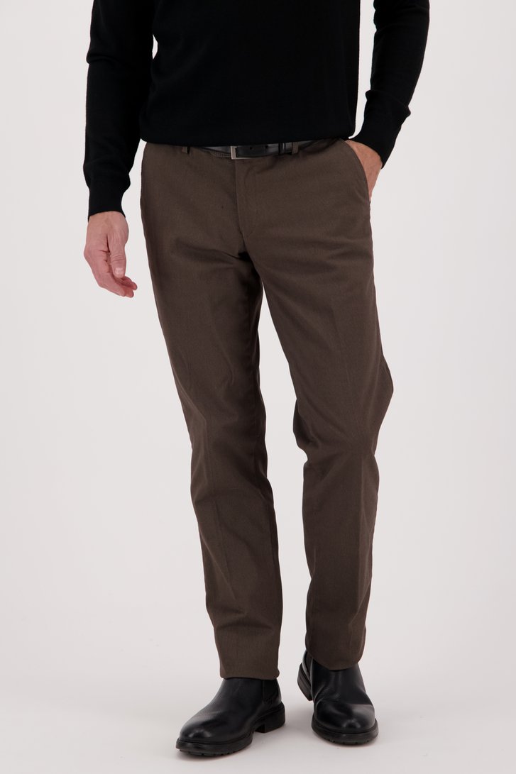 Mac Stoffen broek bruin casual uitstraling Mode Broeken Stoffen broeken 