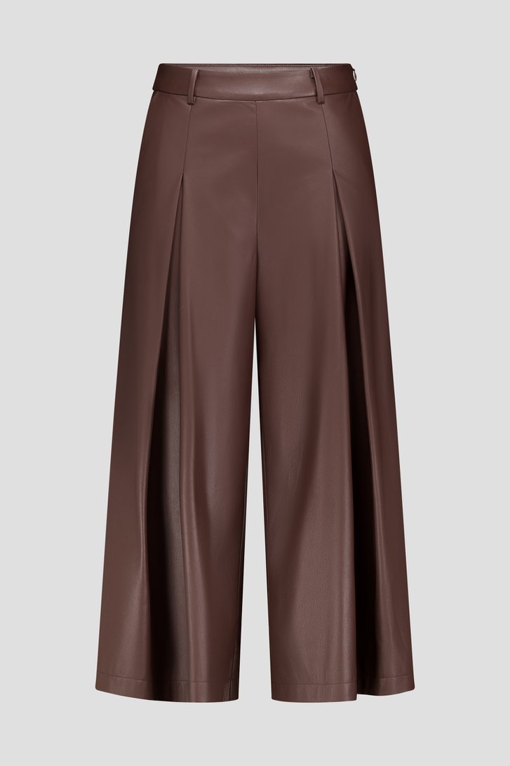 Productfoto 1 van Donkerbruine culotte met leather look door D'Auvry voor Dames