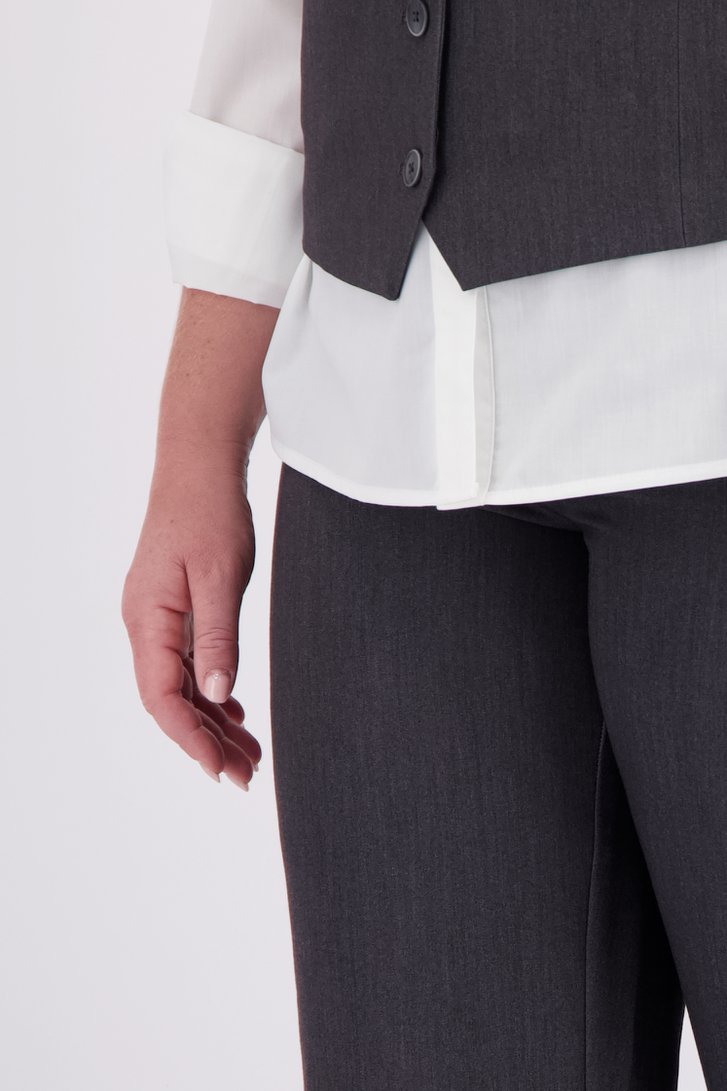 Detail van Donkergrijze broek door ONLY Carmakoma voor Dames