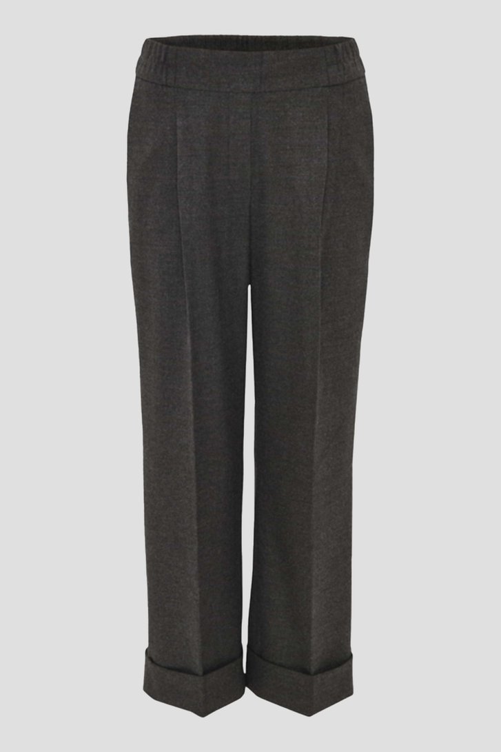 Donkergrijze fijngebreide broek van Opus voor Dames