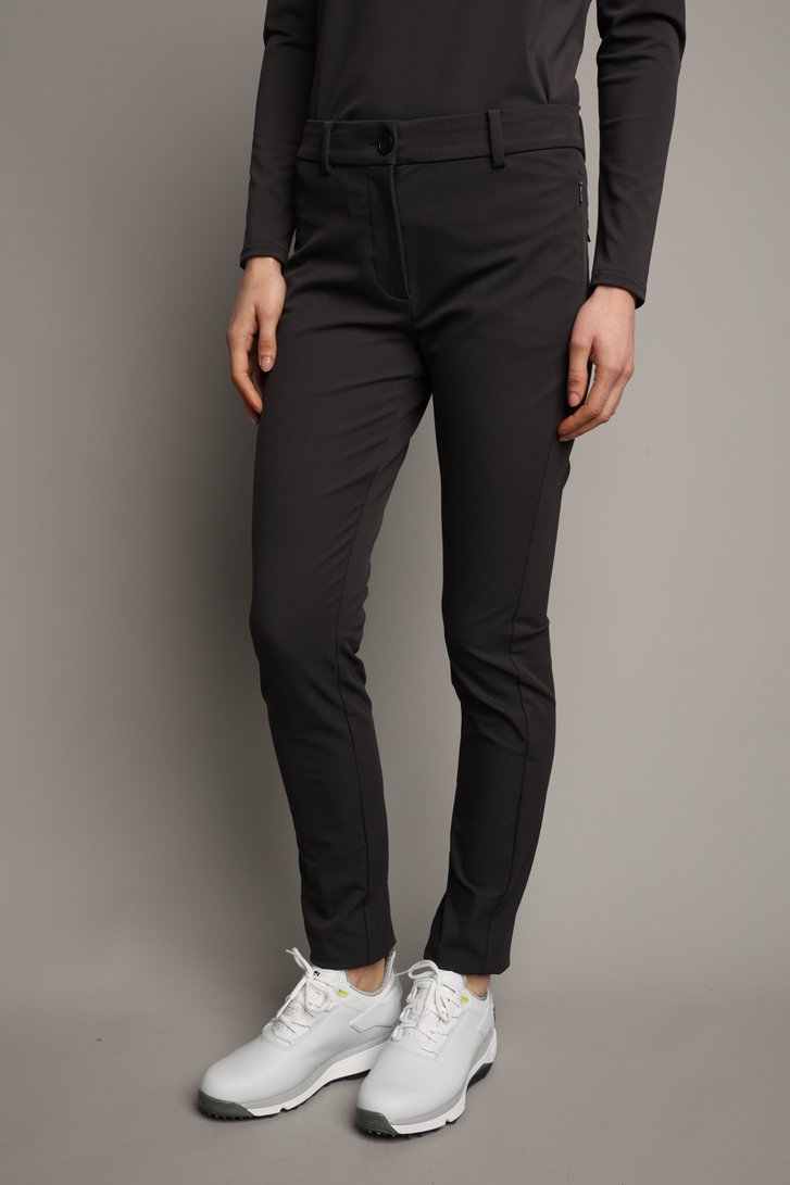 Extra foto 3 van Donkergrijze golfbroek met elastische tailleband door Dansaert Golf Club voor Dames