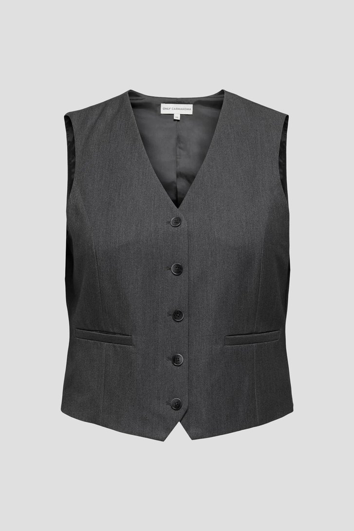 Productfoto 1 van Donkergrijze mouwloze blazer door ONLY Carmakoma voor Dames