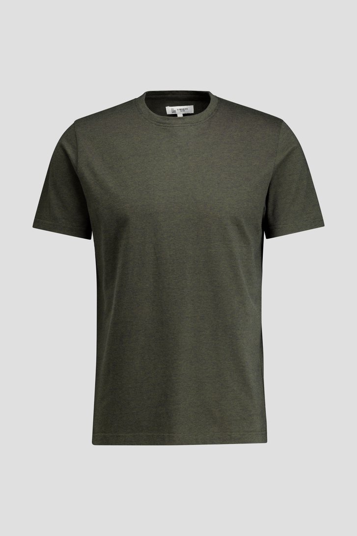 Productfoto 1 van Donkergroen gestreept T-shirt door Liberty Island voor Heren
