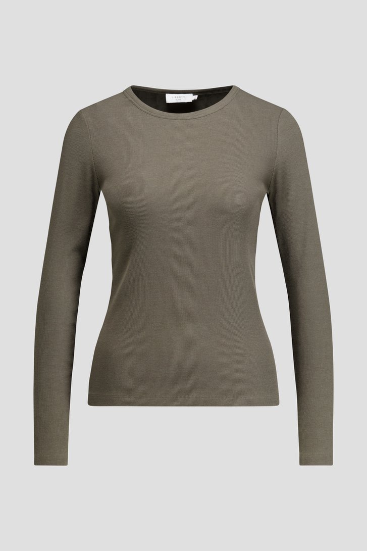Productfoto 1 van Donkergroen T-shirt met lange mouwen door Liberty Island voor Dames