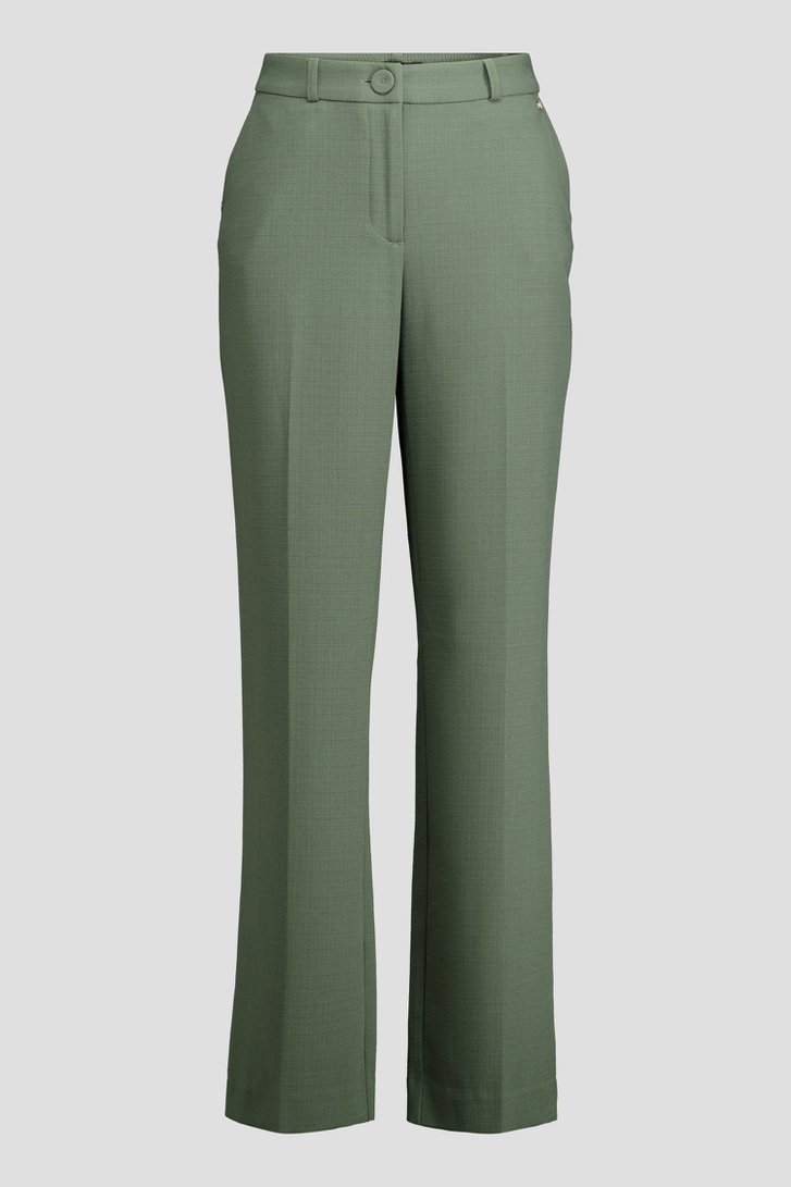 Productfoto 1 van Donkergroene geklede broek door Claude Arielle voor Dames