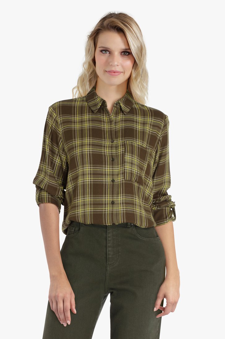 Geruite blouse geruite print casual uitstraling Mode Blouses Geruite blouses 