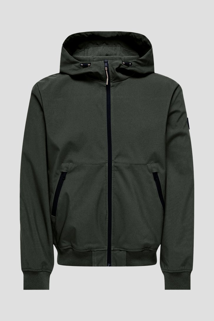 Productfoto 1 van Donkergroene jas door Only & Sons voor Heren