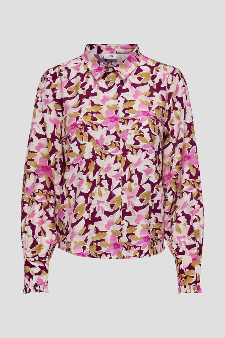 Donkerpaarse blouse met bloemenprint van JDY voor Dames
