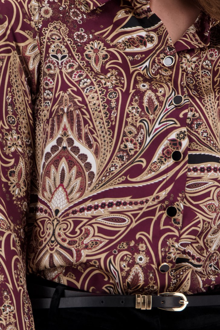 Onrecht Rudyard Kipling Politiek Donkerpaarse blouse met paisley motief van D'Auvry | 6801114 | e5