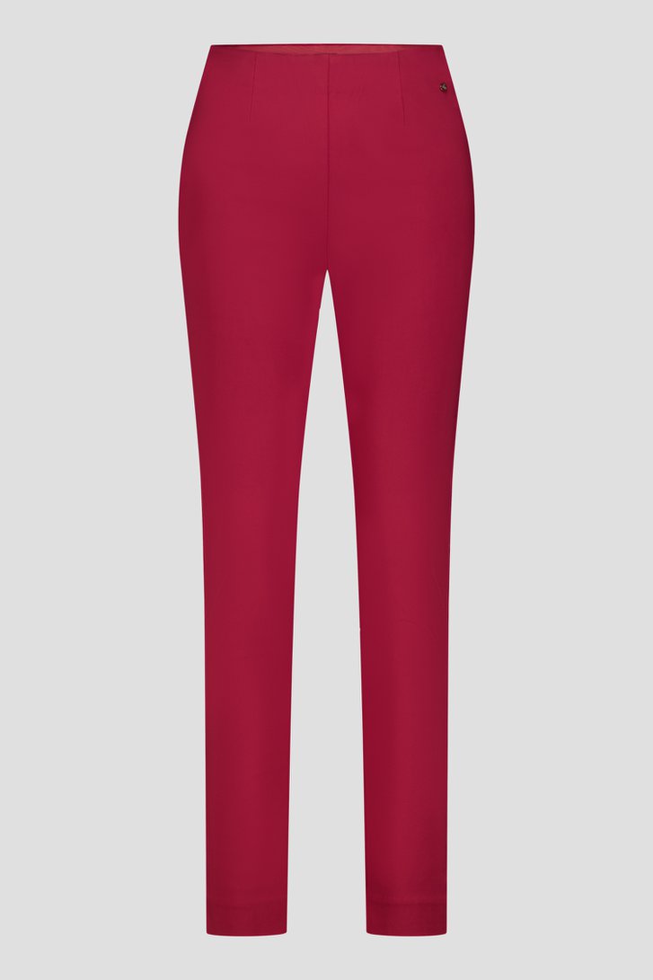 Productfoto 2 van Donkerrode slim fit broek door Claude Arielle voor Dames