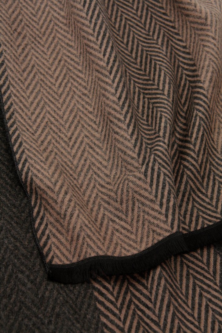 Écharpe à chevrons beige/gris de Michaelis pour Hommes