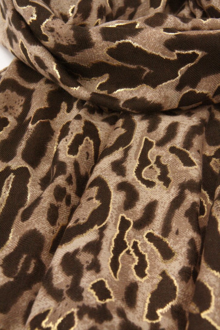 Écharpe beige à imprimé animalier	 de Liberty Island pour Femmes