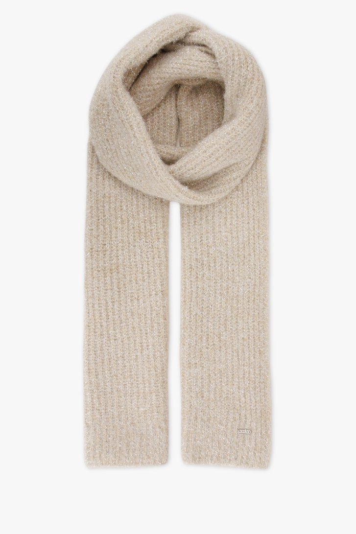 Écharpe beige clair scintillante de Opus pour Femmes