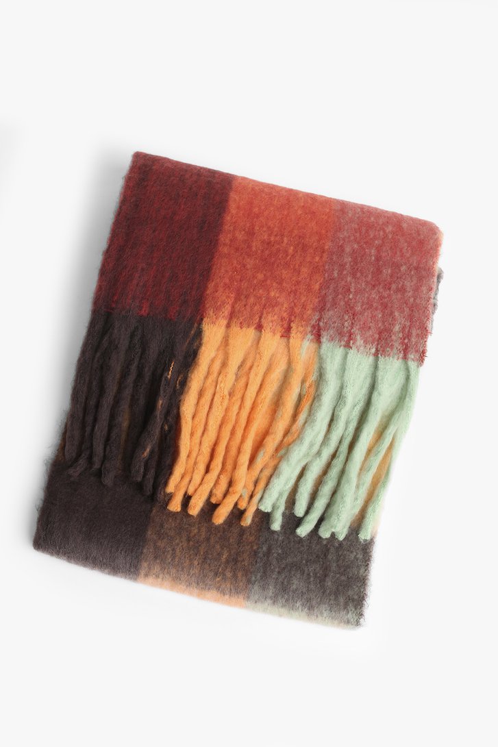 Écharpe coloré avec franges