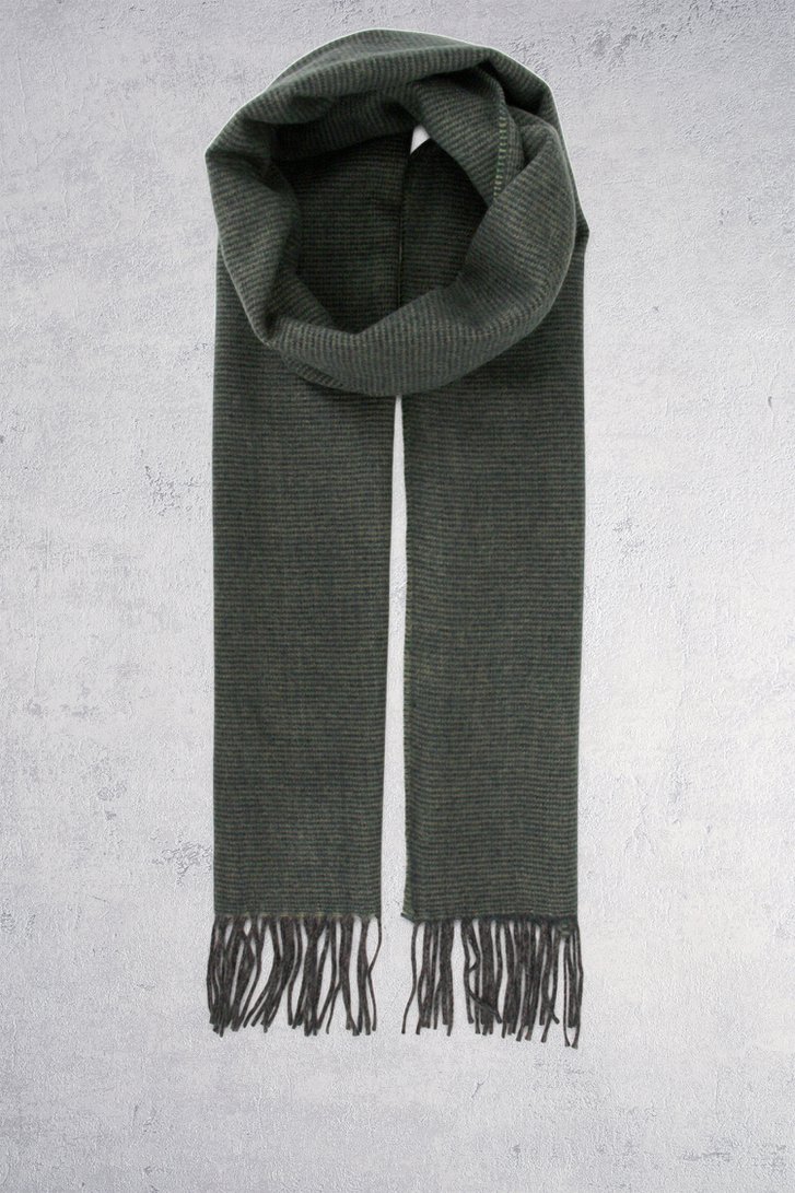 Écharpe d'hiver en vert et gris de Michaelis pour Hommes